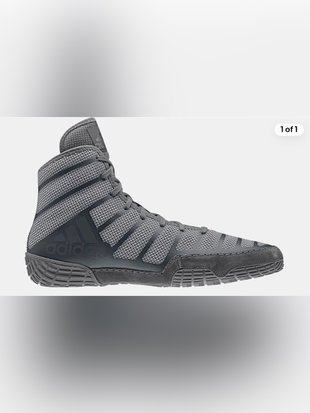 adidas Adizero Varner Onyx Grey Wrestling Shoes